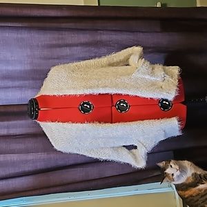 Hollister Fuzzy White Cardigan w/ Pockets